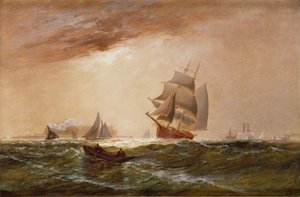 Fartyg i New Yorks hamn, 1891