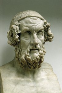 Porträttbuste av Homer (marmor)