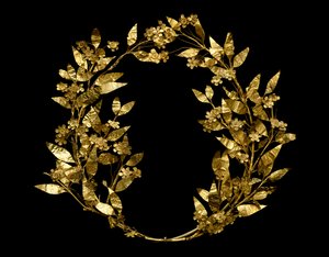 Myrtenkrans, från Peloponnesos, 330-250 f.Kr. (guld)