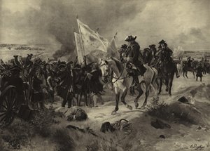 Slaget vid Ramillies, 1706 (gravyr)