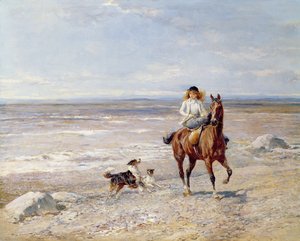 Ponnyridning på stranden