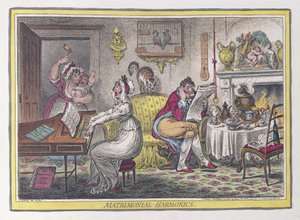Matrimonial Harmonics, pub. 1805 (handfärgade gravyrer)