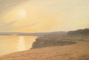 Solnedgång, nära Bournemouth, 1899 (olja på kort)