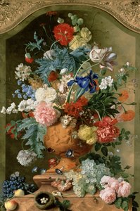 Blomster i en terracotta vase, 1736 swed