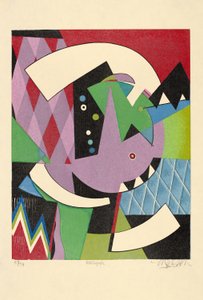 Harlequin, 2017 (träsnitt)