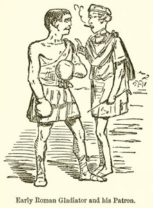 Tidig romersk gladiator och hans beskyddare