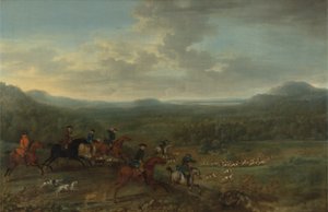 En rävjakt, ca 1730-40