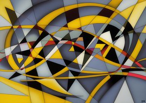 abstrakt: silver-yellow_curve 4