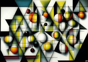 abstrakt: sfärer+trianglar 1