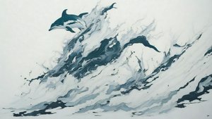 bläckmålning: Dolphin_01