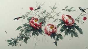 bläckmålning: PION i grönt_02