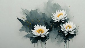 bläckmålning: water-lillies_02