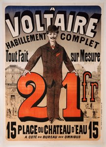 Affischreklam "A Voltaire", ca 1877