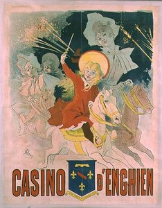 Affisch som annonserar Casino dEnghien, 1898