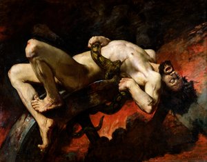 Ixion kastades in i Hades, 1876