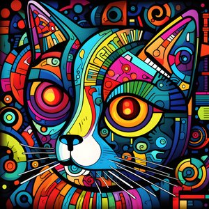 Abstrakta kattmönster 1