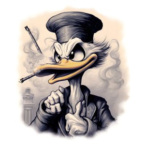 Scrooge McDuck, röker en stor marijuanajoint 3