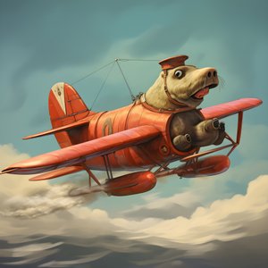 En valross flyger ett plan 2