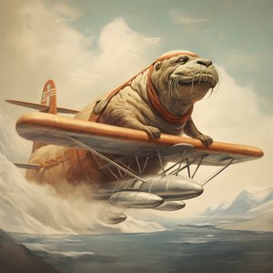 En valross flyger ett plan 3