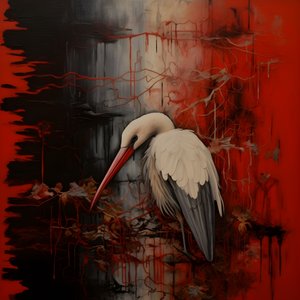 Kvinna och stork 2
