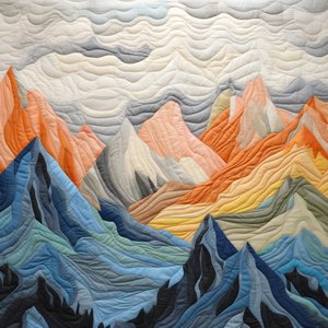 Quiltad bergskedja 3