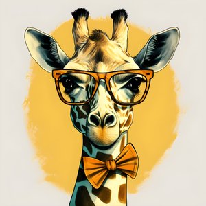 Giraff med glasögon 2