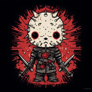 Hello Kitty als Pinhead Shirt Design 1