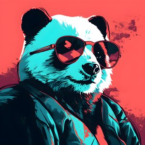 Panda med glasögon 4