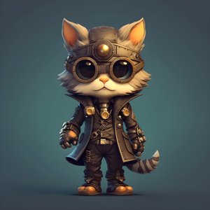 antropomorf söt katt 2