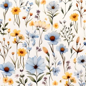 aquarell boho blommiga vilda blommor 2