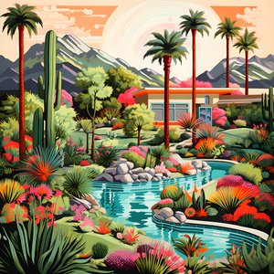 detaljerad illustration av Palm Springs 4