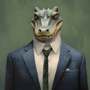 en krokodil i komisk stil 1
