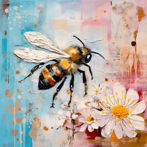en biillustration i pastell impasto-oljateknik 2