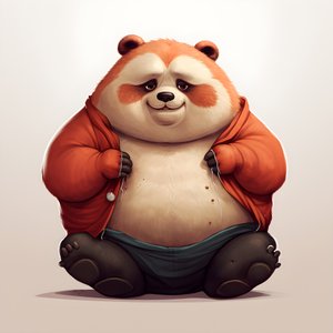 röd panda överviktiga mänskliga barn 2
