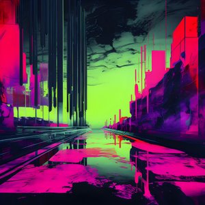 surrealistiskt abstrakt landskap 4