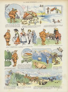 Pittoreska Schweiz. Illustration för Le Rire