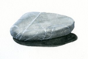 Sten (akryl på papper)