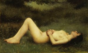 Liggande naken,