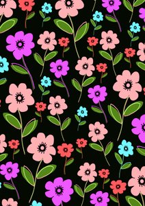 Retro blommor (digital)