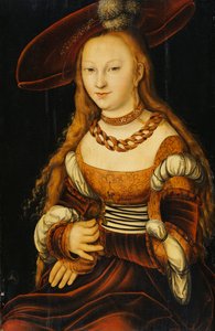 Porträtt av en ung dam, ca 1350