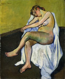 Sittande naken; Nu assis, 1916