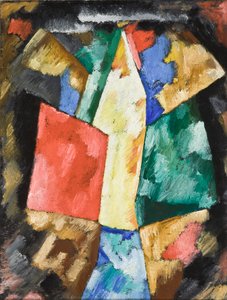Abstraktion; Blå, gul och grön, ca 1913