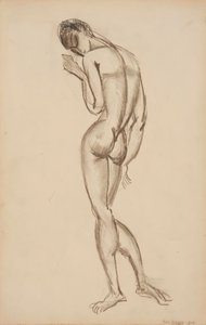 Naken kvinna, bakifrån, 1909.
