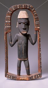 Figur från Canoe House, Salomonöarna (trä)