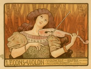 Affisch för fiollektioner, 1898