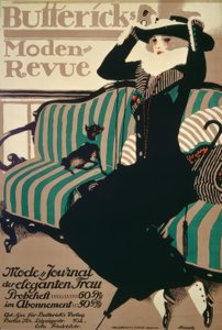 Buttericks Moden-Revue / Poster 1912 av P.Scheurich
