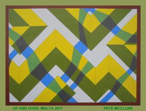 UP AND OVER, 2017, AKRYL PÅ PAPPER