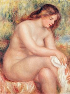 Badaren torkar sig själv, ca 1910