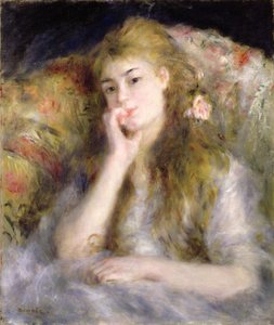 Ung kvinna sittande, ca 1876-77