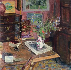 Interiör med blommor, c.1910